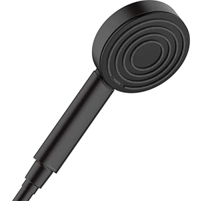Image de Hansgrohe Pommeau de Douche Pulsify S, Douchette à Main 105 mm Diamètre, 1 Type Jet, Noir Mat, 24120670