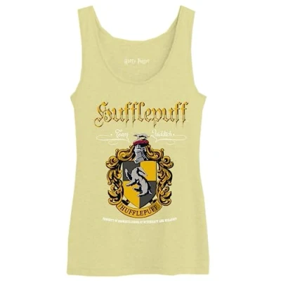Image de Harry Potter « Hufflepuff Logo » WOHAPOMTK018 Débardeur Femme, Jaune, Taille XL