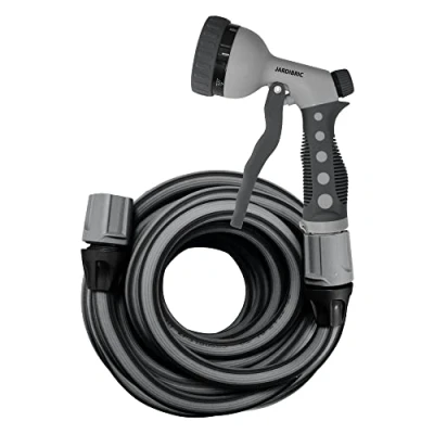 Image de Jardibric Set de Tuyau Extensible en Polymère Élastique Système Flexible pour Arrosage Pratique et Sans Contraintes (8,33 à 25 m).