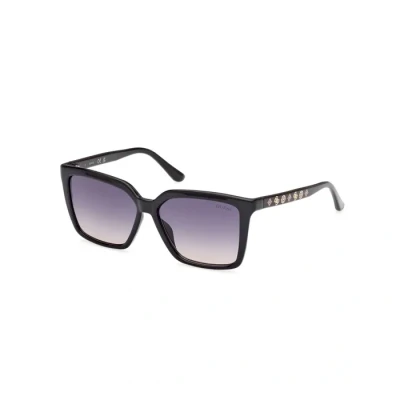 Image de Guess Femme GU00099 01B Lunettes de soleil Injecté Noir Fumée Carré Normale Sfumato