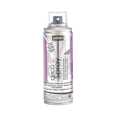 Image de PEBEO Peinture Acrylique en Spray Pour la Décoration Multi Supports Intérieur et Extérieur Base Eau, Faible Odeur 200 ml Finition Nacré Coloris Lilas