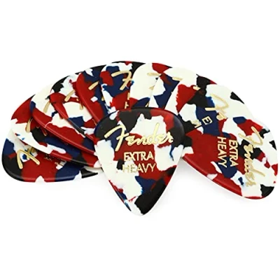 Image de Fender® »351 SHAPE CLASSIC PICKS CONFETTI« Médiators en celluloïd Forme: 351 Pack de 12 Épaisseur: X Heavy Couleur: Confetti