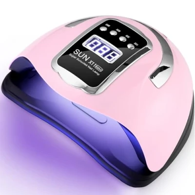 Image de UIHOL Lampe UV LED Ongles Gel, 280W Professionnel Sèche Automatique, 66 Lumières Séchage Rapide, Grand LCD Ecran, 4 Minuteries 10s/30s/60s/99s pour Vernis Semi Permanent Rose