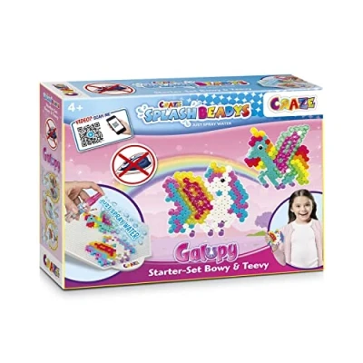 Image de Craze Splash BEADYS Perle Enfant Starter Pack Galupy a Repasser sans Repassage Loisir créatif Perles d&#039;eau Coller Bricolage 20630