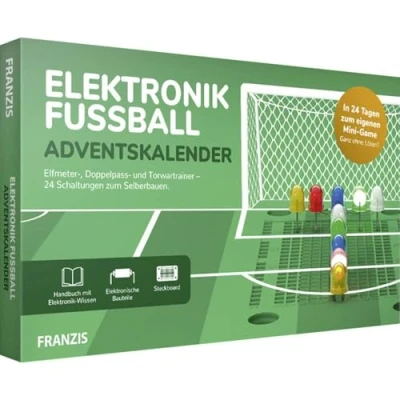 Image de FRANZIS 67333 Calendrier de l&#039;Avent électronique football, 24 circuits à monter soi même, avec tous les composants et livre d&#039;accompagnement 30 pages, sans soudure