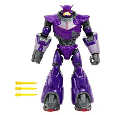 Image de Pixar Disney Buzz l’Éclair figurine Zurg Attaque Explosive, Grande articulée(30,5 cm) avec 11 points d’articulation, sons, lumières et projectiles, Jouet Enfant, Dès 4 ans, HJJ29