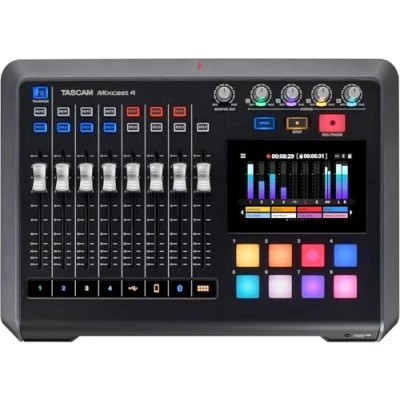 Image de TASCAM Mixcast 4 Production de podcastsInterface audio USBRéception Bluetooth Youtube Vtuber Équipement Distribution en direct PAMixer Lecture d&#039;effets sonores