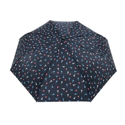 Image de SMATI Parapluie Compact Pliant Ouverture et Fermeture Automatique ; 8 Baleines en Fibre de Verre Résistant au Vent Robuste Diamètre=90cm ;Classique Motif:Tour Eiffel CŒUR Rouge