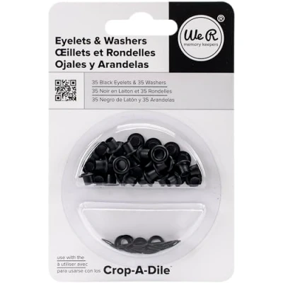 Image de We R Memory Keepers 3/16 &quot;Oeillets &amp; rondelles 30/Pkg Noir