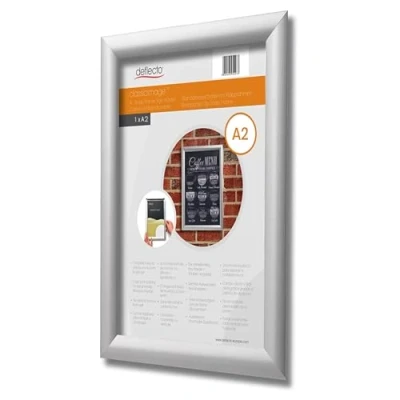 Image de Deflecto Snap Frame, cadre à clipser pour DIN A2, dimensions 45 x 62,4 1,2 cm, d&#039;affichage posters, cartes et publicité, en format vertical ou horizontal
