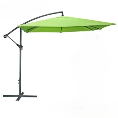 Image de Parasol déporté AC DÉCO Carré Vert anis Polyester et aluminium L 300 x P H 255 cm