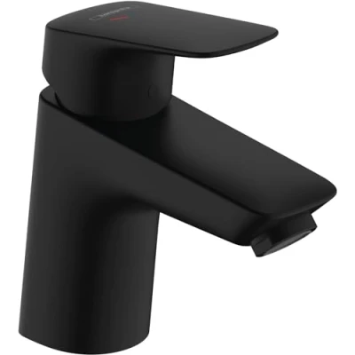 Image de hansgrohe Logis Mitigeur de lavabo avec tirette et vidage, économie d&#039;énergie (CoolStart), Robinet salle bain hauteur sous bec 70 mm, d&#039;eau (EcoSmart), Noir mat, 71072670