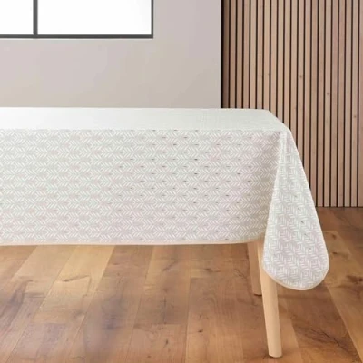 Image de douceur d&#039;intérieur, Nappe Rectangle (145 x 240 cm) Piana Naturel, Polyester Imprimé Métallisé