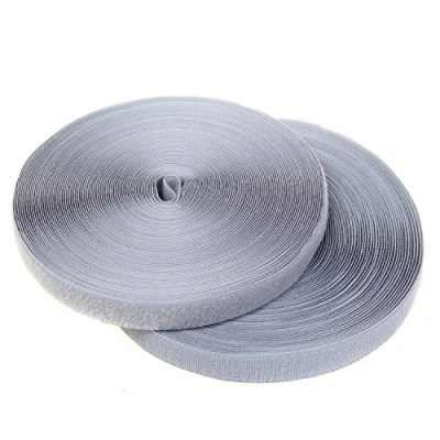 Image de TUKA Scratch Ruban à coudre 25 mètres x 25mm, Non adhésif bande Hook &amp; Loop, Crochet et Boucle pour couture, Tissu Fermeture, 25m Boucle, Gris argent, TKB5003 Silvergray
