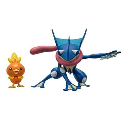 Image de Pokémon Lot de 2 Figurines Combat Comprend Un Greninja 11,4 cm et des torchiques 5,1 avec Accessoire Exclusivité Amazon