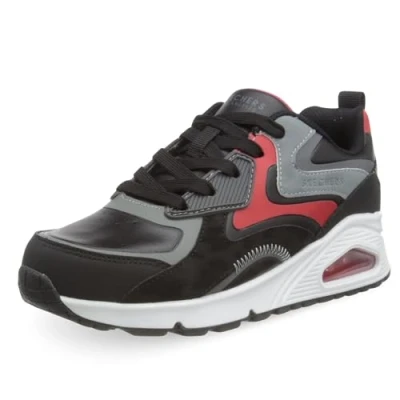 Image de Skechers Uno Gen1 Color Surge Baskets, Black Synthetic Red Gray Trim, 39.5 EU