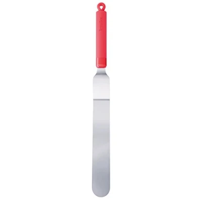 Image de Terraillon Access Spatule Coudée, Ustensile à usage Professionnel et Domestique, Anneau de Suspension, Express Your Chef, Inox/Silicone, Agrumes