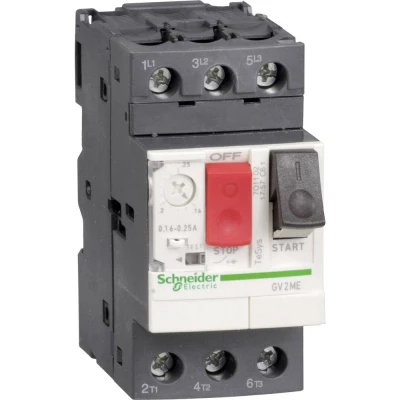 Image de Schneider Electric TeSys GV2ME disj, moteur 0,25,,0,4A 3P 3d déclencheur magnéto thermique GV2ME03