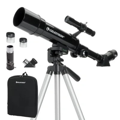Image de Celestron 21038 Travel Scope 50 Portable Refractor Telescope Kit with Backpack, Black