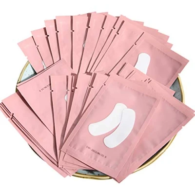 Image de Lunamoon 50 Paire Patchs Pour Extensions de Cils Gel Patch Forme Bateau Non Pelucheux Yeux Pad Eye Masque Beauté Outil Under Pads (Mini Pink)
