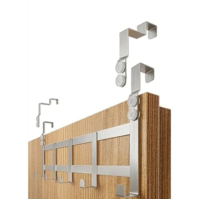 Image de 4smile porte manteau de à suspendre l&#039;intérieur en acier inoxydable Pour arrière Avec patins antidérapants et feutre Crochets peu encombrants comme