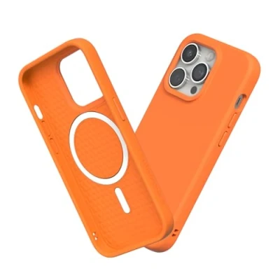 Image de RhinoShield Coque Compatible avec [iPhone 14 Pro Max] SolidSuit Magsafe Fine Technologie d&#039;absorption des Chocs et Finition Premium Mate Orange