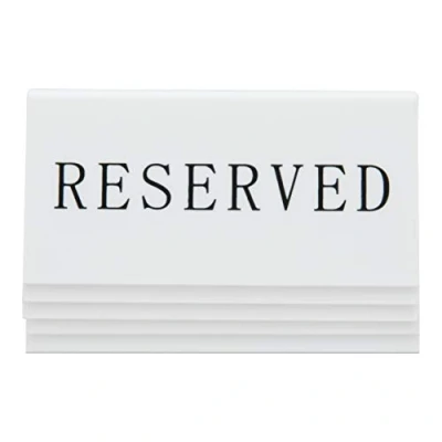 Image de Securit Lot de 5 panneaux table avec inscription Reserved 4 x 10 cm (TR RES EN)