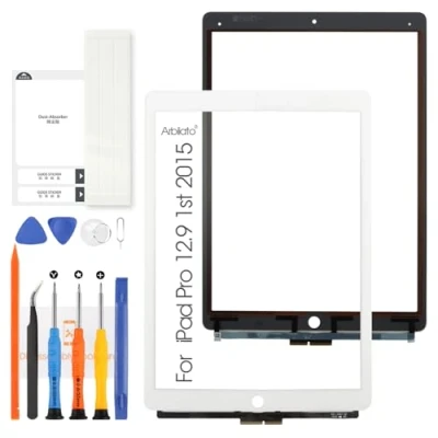 Image de Arbilato pour iPad Pro 12.9 2015 1st 1 Écran Tactile Remplacement A1652 A1584 Digitizer Capteur avec Kits de réparation (Pas LCD) (Blanc)