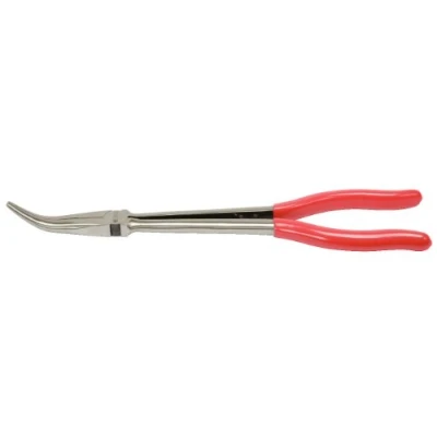 Image de KS Tools 500.7052 Pince électronique standard à bec demi rond coudée 45 Extra longue 270 mm