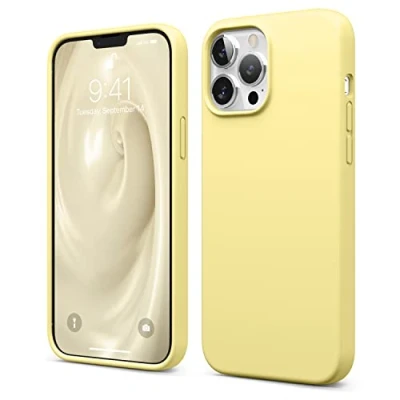 Image de elago Coque Silicone Liquide Compatible avec iPhone 13 Pro Max (6.7&quot;), Case en Premium, Étui Protection Complète Cover Antichoc à 3 Structure (Jaune)