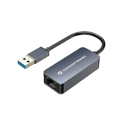 Image de Conceptronic ABBY12G 2.5G Ethernet USB 3.0 Adaptateur Wake on LAN Compatible avec Nintendo Switch