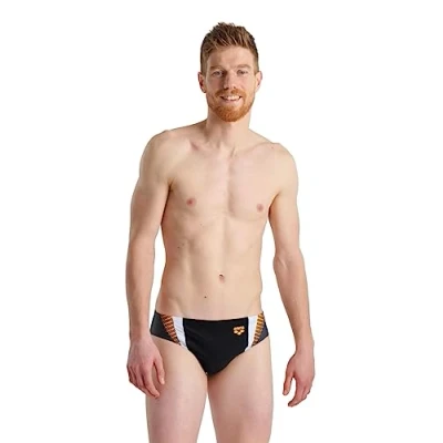 Image de Arena Slip de Bain pour Homme Threefold Brief R, Séchage Rapide, Résistant au Chlore et Sel, Tissu MaxFit Eco avec Protection UV UPF 50+, Doublure Frontale