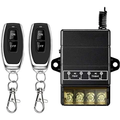 Image de DONJON,Commutateur à distance sans fil, commutateurs AC 220V / 230V 240V RF télécommande pour systèmes de sécurité pompe Barrières rideaux porte, etc. avec 328ft long rayon