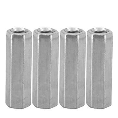 Image de 10 pièces écrou hexagonal Long d&#039;accouplement à longue tige en acier au carbone zingué de joint capuchon connexion (M8 * 40)