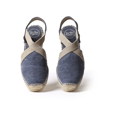 Image de Toni Pons Verdiv Espadrilles, Femme, Taille: 37, Navy Coton