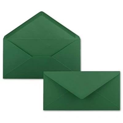 Image de Neuser FarbenFroh Enveloppes DIN Long 220 x 110 mm, à patte gommée 50 Umschläge vert foncé