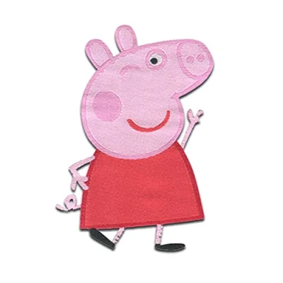Image de Peppa Pig © &#039;se tient&#039; Ecusson thermocollant patches appliques, Taille: 6 x 4,3 cm