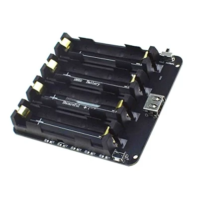 Image de Module d&#039;extension 1/2/4 Supports 18650 Shield V9 Micro USB Type C avec câble 5 V/3 A 3 V/1 ESP 8266 ESP32 (4 Voies)