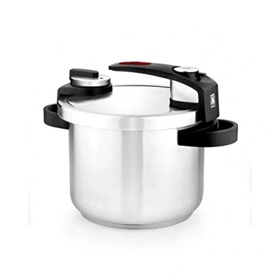 Image de BRA Tekna Autocuiseur Coocotte Minute, à Ouverture Facile, 4 L, Acier Inox 18/10 Tous Feux Dont Induction, Finition Mate, Gris