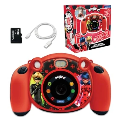 Image de Lexibook, Miraculous Ladybug Chat Noir, Appareil Photo 4 en 1 pour Enfants, Fonction Photo, vidéo, Audio et Jeux, Carte SD 32Go Incluse, DJ080MI