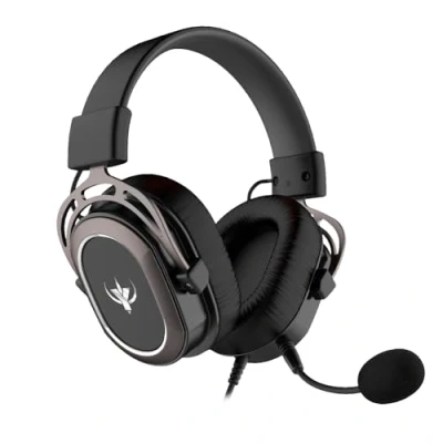 Image de SPYCO Casque Gaming Impulse HE 122 Audio 7.1, Driver 50 mm Microphone Omnidirectionnel Compatible PC/Mac/Xbox One/PS4/Switch Léger et Pliable, Noir,