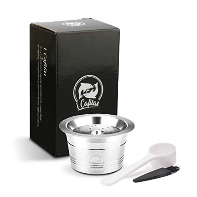 Image de Kfee Capsule de café Rechargeable en Acier Inoxydable réutilisable pour cafetière Caffitaly Tchibo Cafissimo Classic ALDI Expressi Kaffeekapsel
