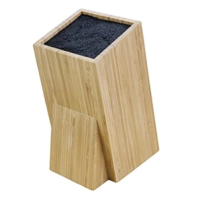 Image de Vogue Bloc couteaux universel en bois, taille : 24,5 (H) x 12 (L) 15,5 (P) cm, s&#039;adapte à n&#039;importe quel couteau, léger angle pour un accès facile, chefs professionnels et amateurs, CP862