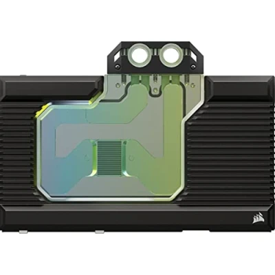 Image de Corsair Hydro X Series XG7 RGB 3090 Ti Founders Edition Waterblock pour Carte Graphique NVIDIA GeForce RTX FE (Construction de La Plaque Froide en Cuivre Nickelé) Noir