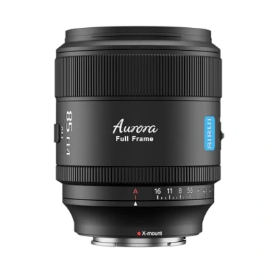 Image de SIRUI Aurora Objectif Full Frame F1.4 85 mm avec mise au point automatique, téléobjectif Prime portrait pour monture X APS C, appareils photo plein cadre, noir