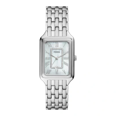 Image de Fossil Analog Quarz Montre, Femme, Taille: One Size, Silver coloured white