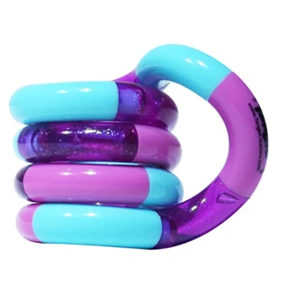 Image de Tangle 85708 Fidget Toy Junior Classic Series Jouet Anti Stress pour Les Doigts favorise la motricité Fine, Rotatif et combinable à volonté, de Enfants partir 3 Ans, Violet
