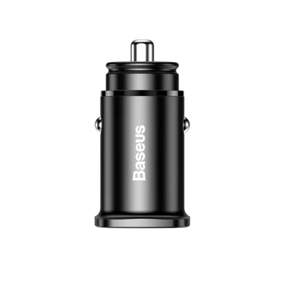 Image de Baseus 30W Double USB C PD Charge Rapide QC 4.0 Chargeur De Voiture Pour Téléphone Portable Type