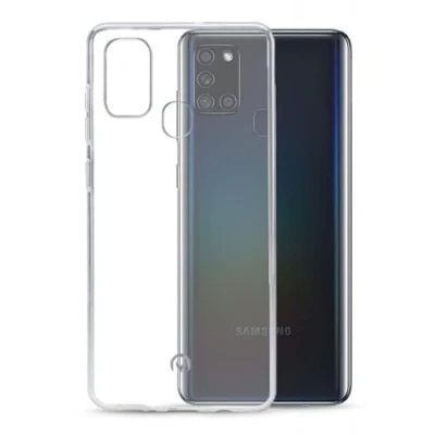 Image de Coque TPU Compatible avec Samsung Galaxy A21s Transparent Clear Case Protection Etui pour téléphone Portable Silicone Chiffon de Nettoyage écran mungoo