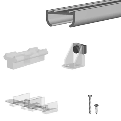 Image de Système coulissant SLID&#039;UP 100 pour 2 portes de placard rail 1 m 9 kg